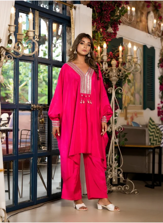 #Be Solid Rani Short Kaftan Co-ord Set