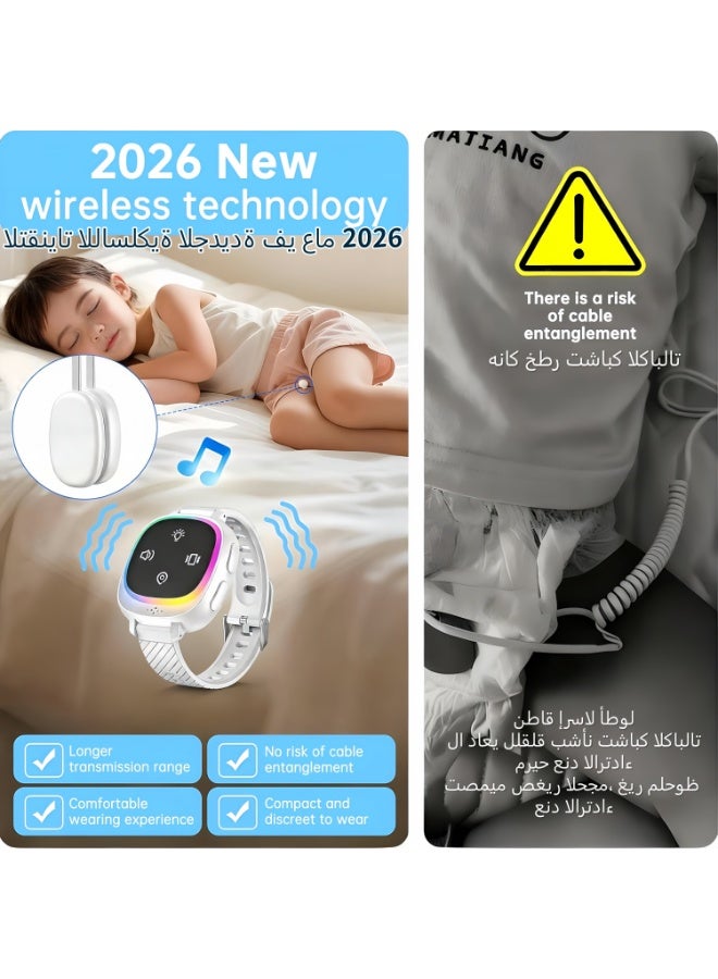 2026 New Wireless Bedwetting Alarm for Boys and Girls, Compact Comfortable Sensor, High Sensitivity, Strong Vibration & Loud Sound – Pee Alarm for Kids, Adults, Elderly - Image 2