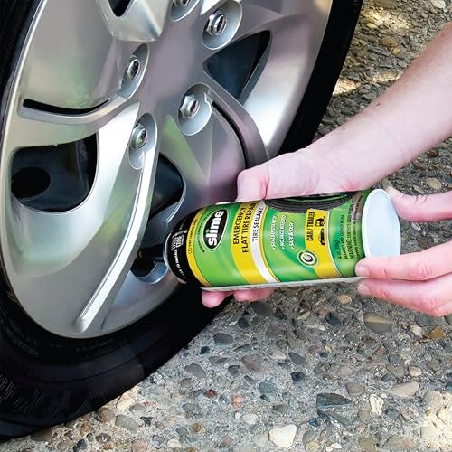 Slime لاصق ثقوب الإطارات 60186، إصلاح طارئ للمركبات على الطرق السريعة، مناسب للسيارات/المقطورات، غير سام، صديق للبيئة، 14 أونصة - Image 5