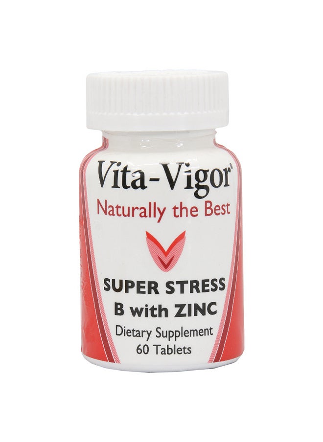 Vita-Vigor - Super Stress B With ZINC Dietary Supplements, 60 Tablets - Image 1