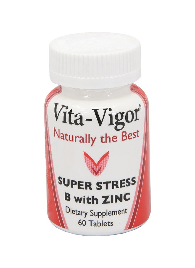 Vita-Vigor - Super Stress B With ZINC Dietary Supplements, 60 Tablets - Image 1
