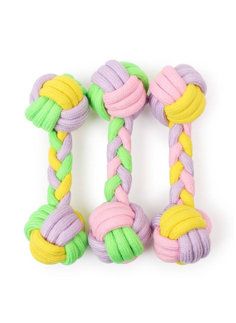 Dog Chewing Dumbbell Ball Bite Toy Pet Biting Ball Training Snacks with Ball Rope for Dog Teething Tug Rope toy toy Durable Rope Dental Chew Toys