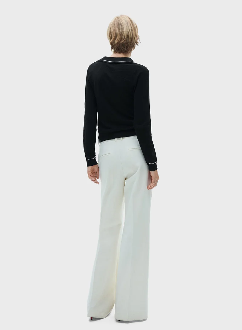 مانجو Knitted Polo Neck Sweater
