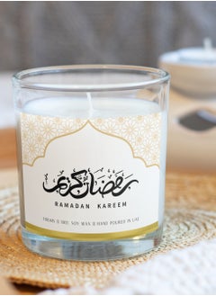 Serenova Ramadan Kareem Natural Soy Wax Scented Jar Candle  (Oud/Amber , 110g)  - Image 4