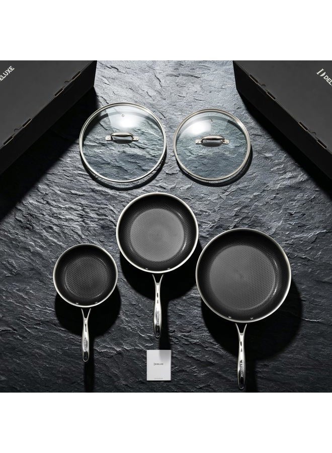 Deluxe Hybrid Ceramic Nonstick 8-Inch Fry Pan, Skillet with Stay-Cool Handles, Dishwasher&Oven Safe, PFOA Free Compatible with All Cooktops - Image 2