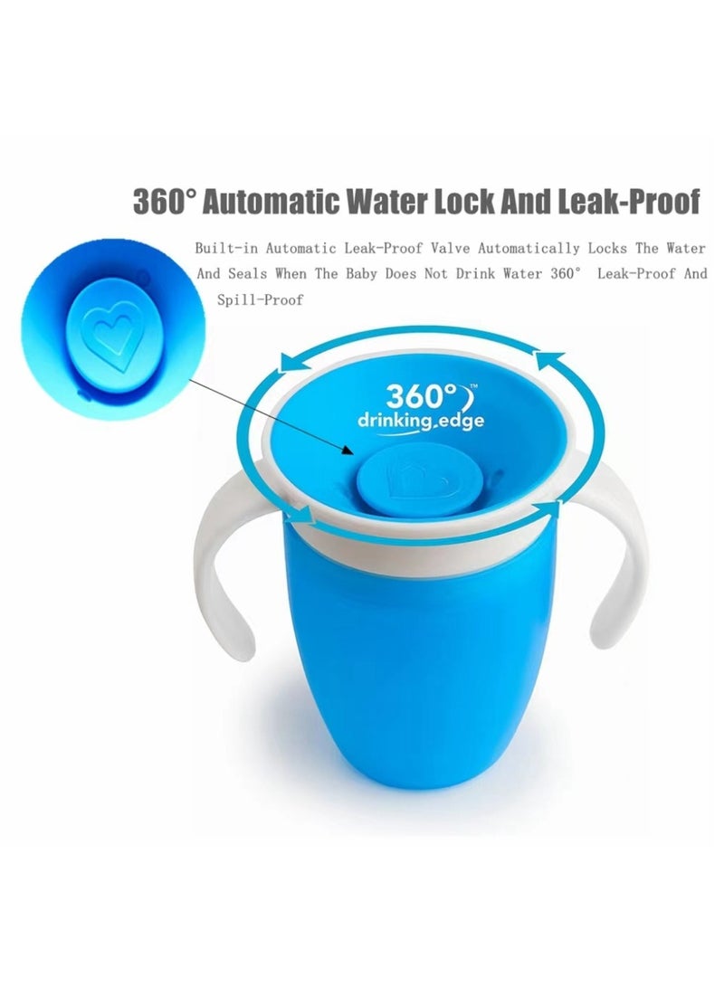 Cool Baby Style 2PCS 360 Non-Leakage Baby Learning Drinking Cup For Infants Drinking Cup For Children Anti-Choking Water Cup For Children Silicone With Handle Large Diameter - Image 4