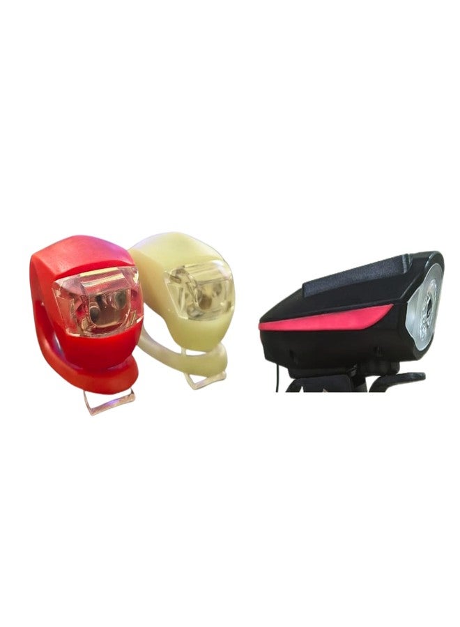 FCCRACING Front Solar Light and Handle Blinker Light Combo for Bicycle - Solar Charging, Waterproof - Image 1