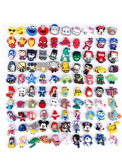 Excefore Shoe Decoration Charms, Shoe Charms Crocs, 100 PCS Mixed PVC Shoe Charms for Shoes Silicone Wristbands, Hole Hole Shoes Buckle, Party Gift for Kids and Teens Girls  - Image 3