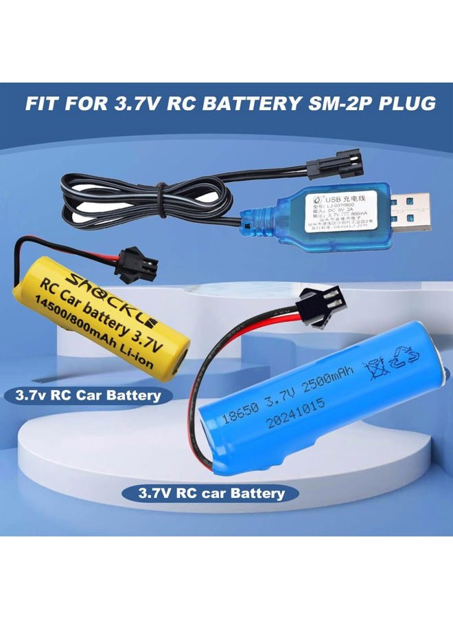 funkawa RC Car Battery Charger Set (4 -Models) - Includes 3.7V SM-2P, 7.4V SM-3P, 7.4v Charger SM-4P and 7.4v LIPO Charger with XH-3P Plug for RC Cars, Trucks, Vehicles, Gel Blaster - Image 4