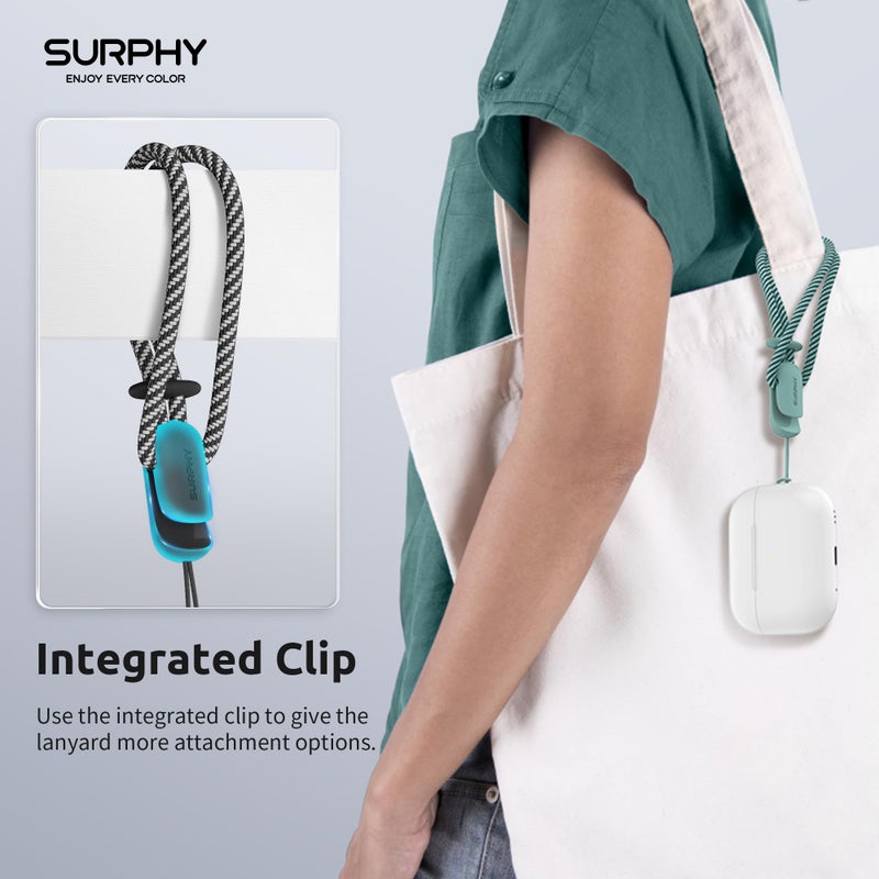 SURPHY 3 Pack Phone Wrist Strap with CellPhone Tether Tab, Cellphone Lanyard, Anti Theft Phone Strap with 2-Color Braided, Wrist Lanyard for Women and Men, Black & Green & Blue Jay - Image 4