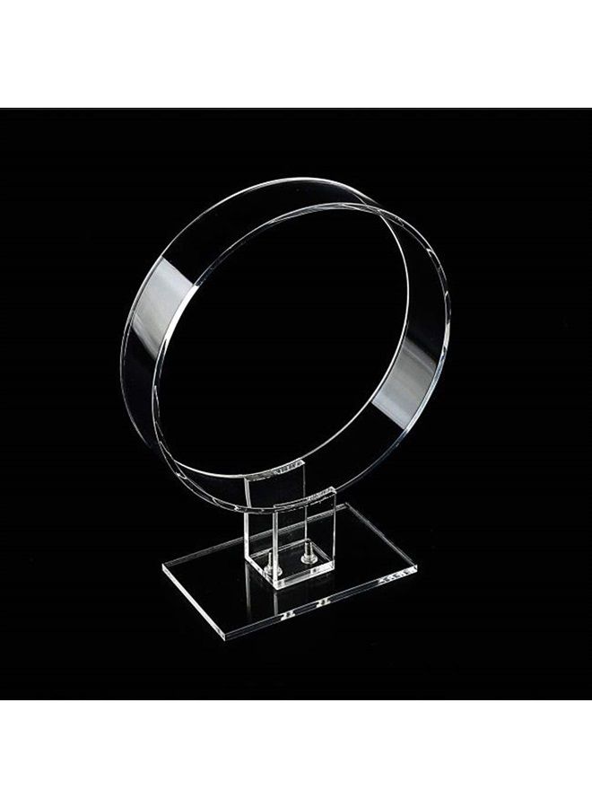 lasenersm 2 Pieces Clear Acrylic Headband Display Stand Single Headband Holder Hairband Display Stand Hair Hoop Holder Acrylic Headband Organizer, Transparent - Image 2