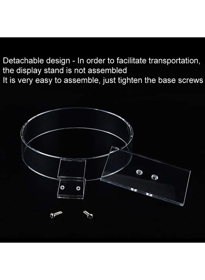 lasenersm 2 Pieces Clear Acrylic Headband Display Stand Single Headband Holder Hairband Display Stand Hair Hoop Holder Acrylic Headband Organizer, Transparent - Image 5