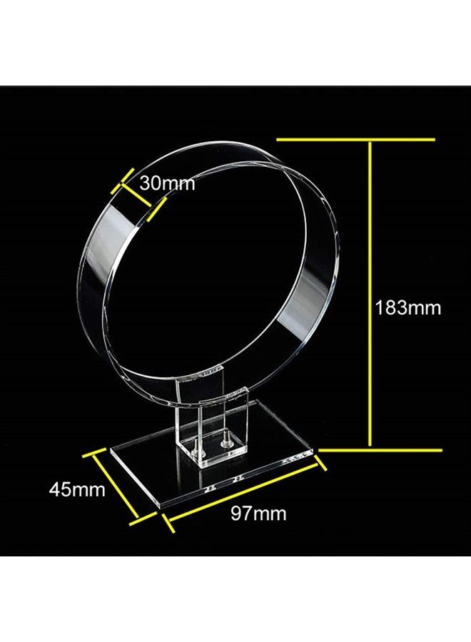 lasenersm 2 Pieces Clear Acrylic Headband Display Stand Single Headband Holder Hairband Display Stand Hair Hoop Holder Acrylic Headband Organizer, Transparent - Image 3