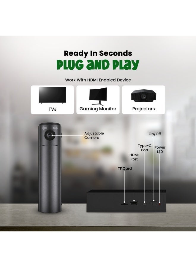 NEXORX PlayArena Motion Game Console for Kids, Motion Sensing & Classic Video Games, Plug & Play HDMI Gaming Console with Dual Wireless Controllers, Family Party Games, Black - Image 5