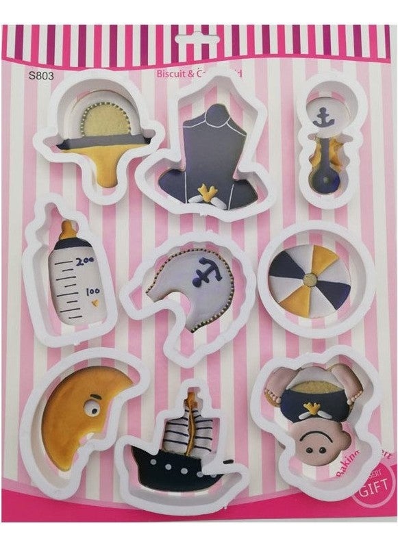 CICI - Plastic Baby Cookie Mold Set 9 Pieces - Image 1