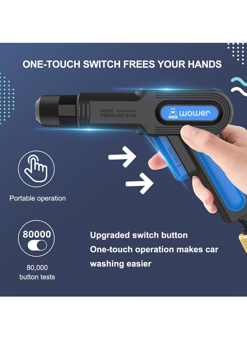 WOWER - Portable Pressure Washer Gun Car Wash Pump 2000par for Car, Home & Garden Watering - Image 1