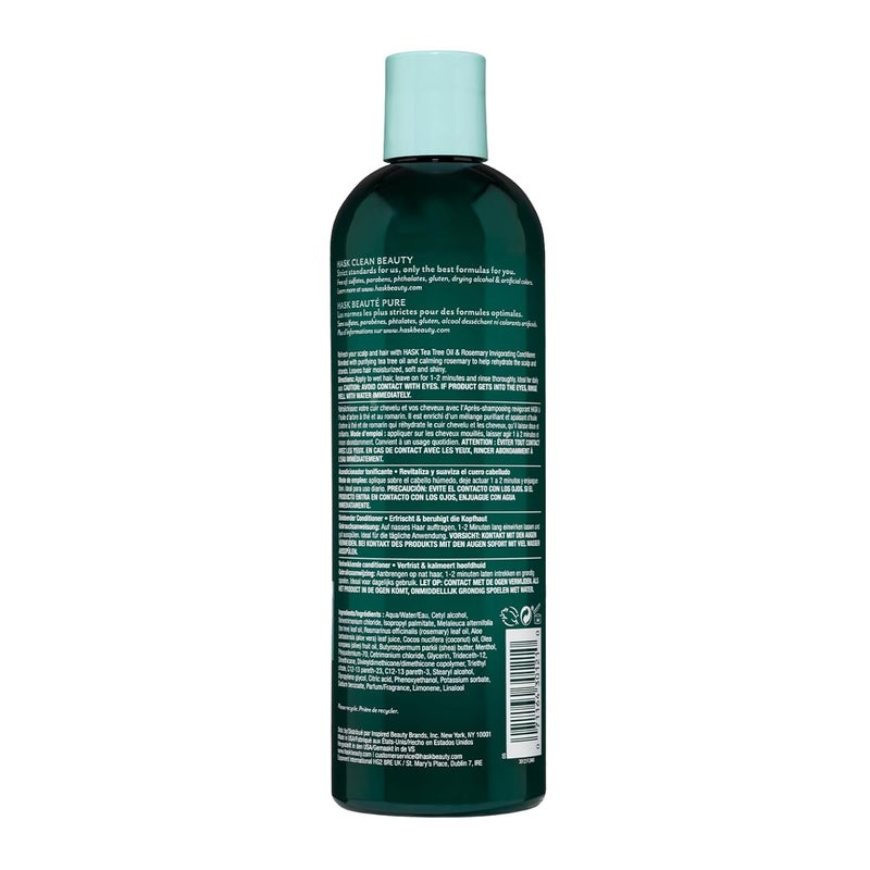 HASK HASK Tea Tree Oil Rosemary Invigorating Conditioner 355Ml For All Hair Types Free Of Sulfates Parabens Phthalates Gluten  - Image 2