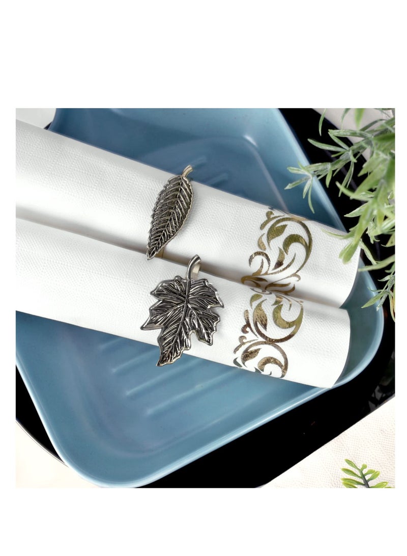 SYOSI 100 Pcs Paper Napkins Disposable Hand Towels for Bathroom, Gold-Stamping 3-Ply Soft and Absorbent Guest Dinner Napkins Durable Party Napkins for Kitchen, Wedding, Dinners or Events, White and Gold - Image 4