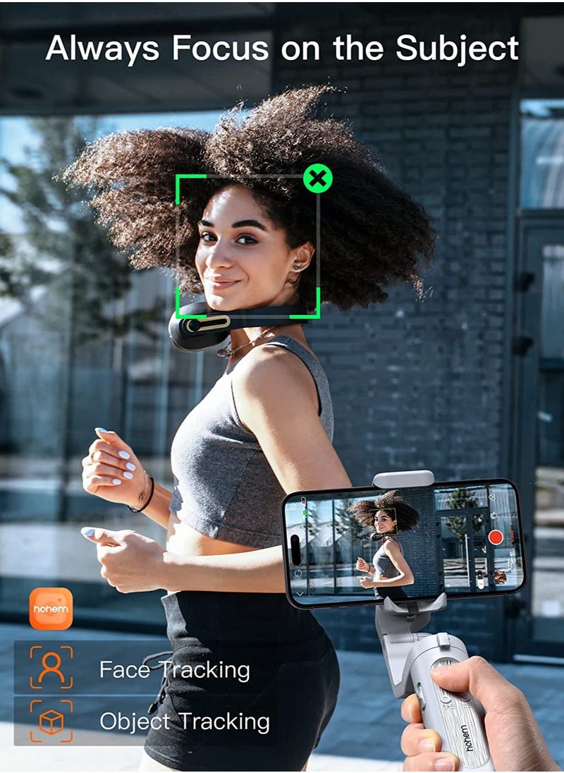 hohem - iSteady X Gimbal Stabilizer for Smartphone 2023 3 Axis Phone Gimbal Ultra Light Foldable Stabilizer for Android and iPhone 14 Pro Max One Key Inception Phone Stabilizer for Video Recording hohem - Image 1