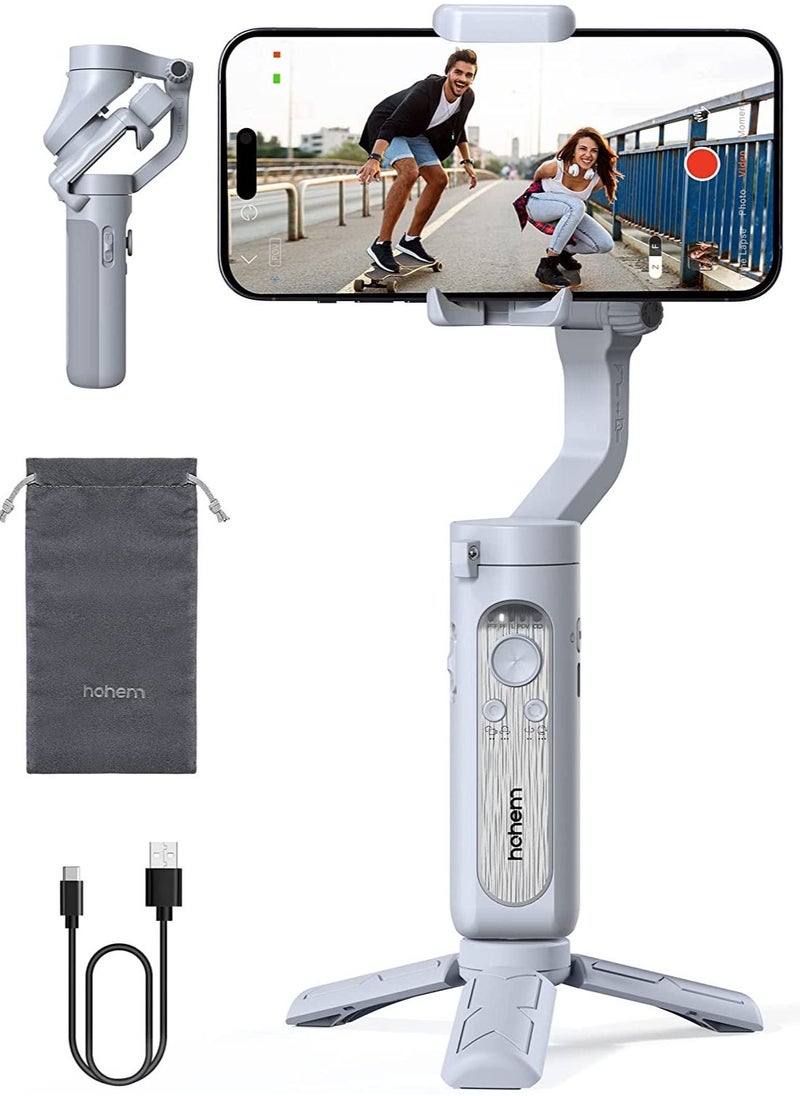 hohem - iSteady X Gimbal Stabilizer for Smartphone 2023 3 Axis Phone Gimbal Ultra Light Foldable Stabilizer for Android and iPhone 14 Pro Max One Key Inception Phone Stabilizer for Video Recording hohem - Image 1