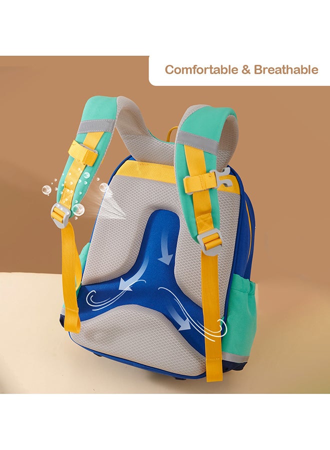 Sunveno School Backpack 16 Inches - Green Multicolour - Image 2
