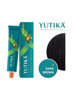 Yutika Professional Creme Hair Color 100Gm Dark Brown 3.0  - Image 3