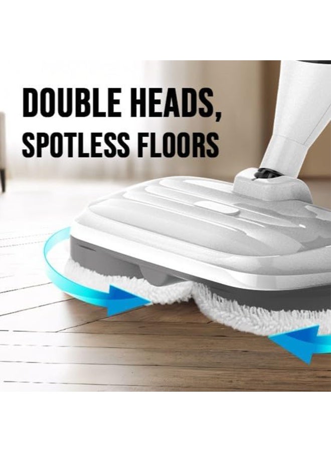 GREEN LION ممسحة بخار هيدرو سكرابنج 3X، منظف ممسحة دوار، بخار ثابت لمدة 30 دقيقة، خزان ماء سعة 550 مل، سرعة 12500 دورة في الدقيقة، تسخين سريع خلال 15 ثانية، منظف بخار خفيف الوزن للأرضيات الصلبة المغلقة، الخشب الصلب - Image 3