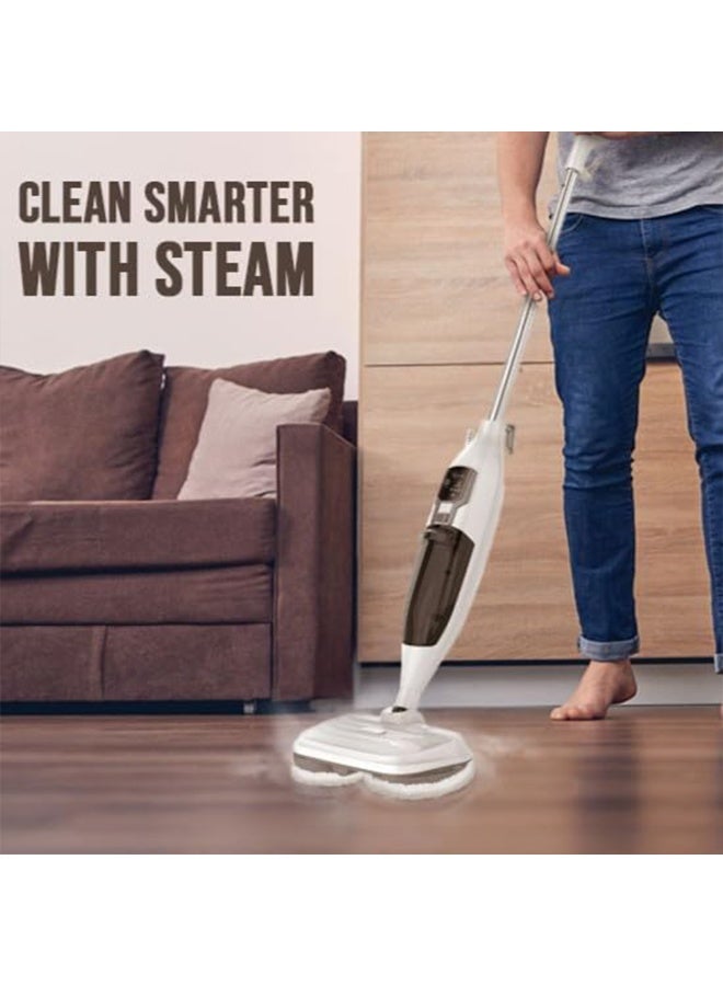 GREEN LION ممسحة بخار هيدرو سكرابنج 3X، منظف ممسحة دوار، بخار ثابت لمدة 30 دقيقة، خزان ماء سعة 550 مل، سرعة 12500 دورة في الدقيقة، تسخين سريع خلال 15 ثانية، منظف بخار خفيف الوزن للأرضيات الصلبة المغلقة، الخشب الصلب - Image 4