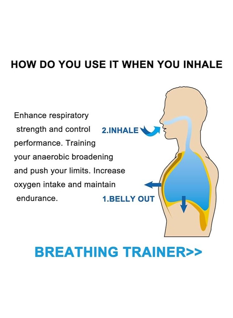 Breathing Lung Trainer - Oxygen Flow Breathing Trainer Lung Trainer Equipment to Improve Lung Capacity Handheld Lung Expansion Training Tools for Respiratory Therapy - Image 3