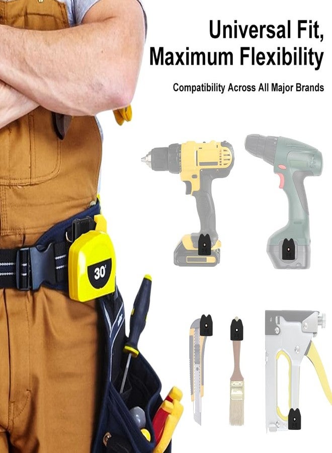 WALLFID 2 Pack Quick-Lock Tape Measure Holder for Belt - Universal Tape Measure Holder Set, Secure, Efficient, Double The Convenience for Your Tool Belt (Yellow 2Pcs) - Image 2