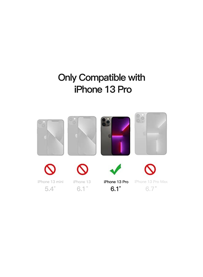 Jetech Magnetic Case For Iphone 13 Pro 6.1-Inch, Compatible With Magsafe, Translucent Matte Back Camera Lens Full Protection Slim Shockproof Phone Cover (Black) - Image 2