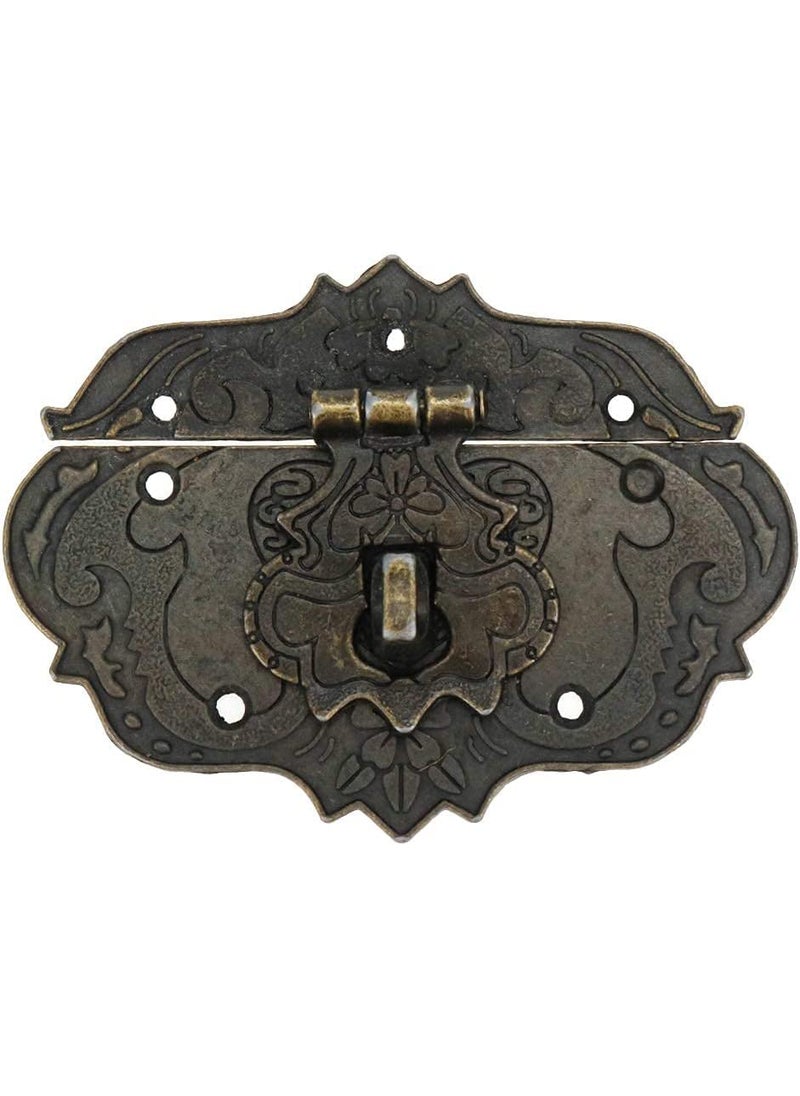 Teclican - Antique Decorative Hasp Clasp Latch Lock Wooden Box Latch Lock Clasp Small Size 76mm x 57mm3 x 224 2 - Image 1