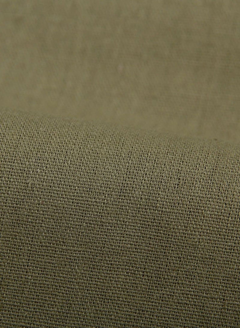 رويس السيدات ملابس 2 قطعة من القطن الكتان المريحة للارتداء اليومي - قميص وبنطال واسع الساقين بتصميم بسيط وتناسب فضفاض للترفيه، وحرية الحركة. - Image 4