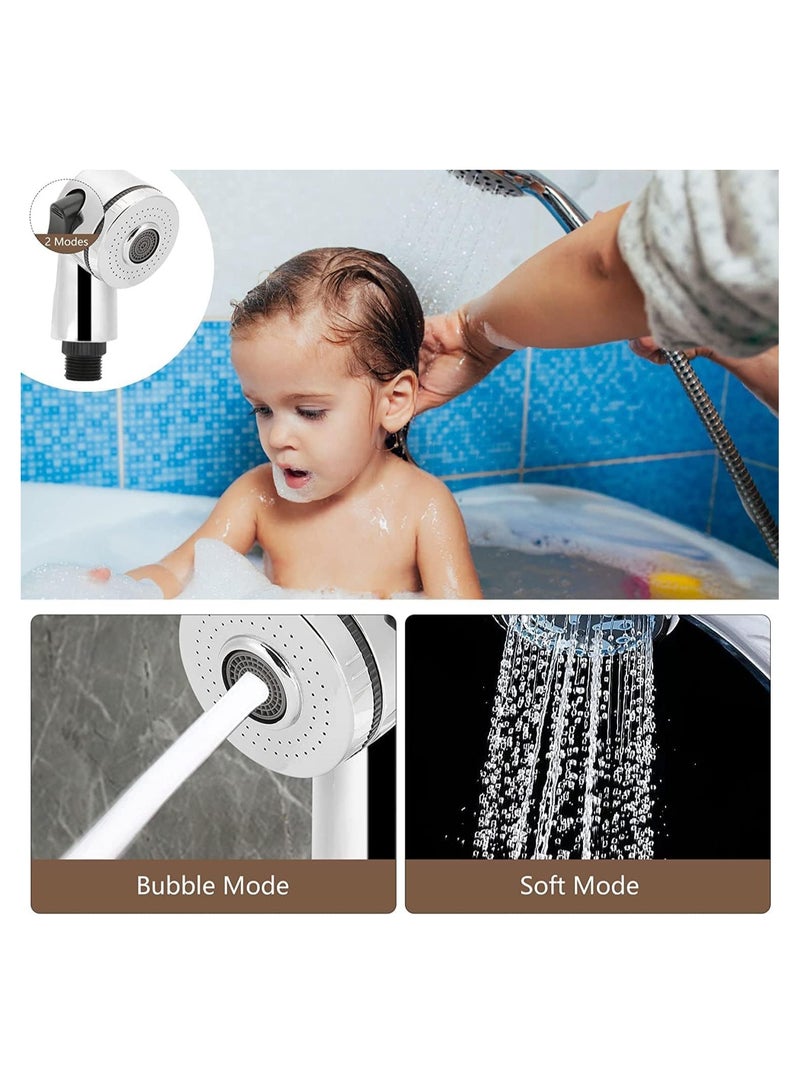 SYOSI Salon Shampoo Shower Sink Sprayer Head, Bathroom Shower Head for Kids, Pedicure Spa, Side Control Button Stainless Steel Faucet Replacement for Pets Baby Hair Washing - Image 3