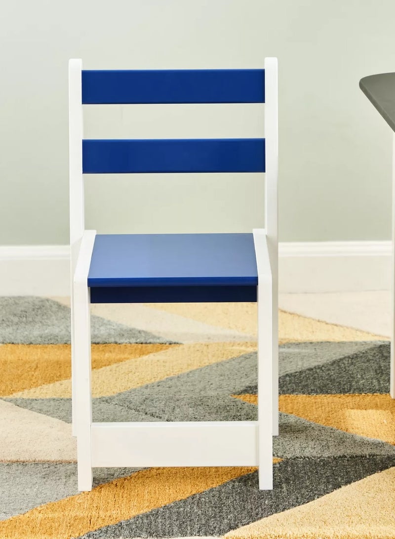 هوم سنتر كرسي أطفال بلاستيكي خفيف الوزن باللون الأزرق - Image 2