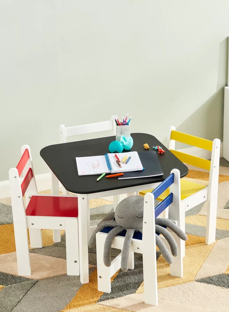 هوم سنتر كرسي أطفال بلاستيكي خفيف الوزن باللون الأزرق - Image 3