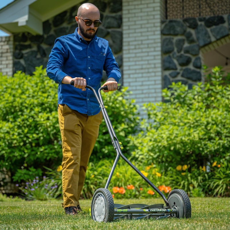 Earthwise 1715-16EW 16-Inch 7-Blade Push Reel Lawn Mower, Grey - Image 2
