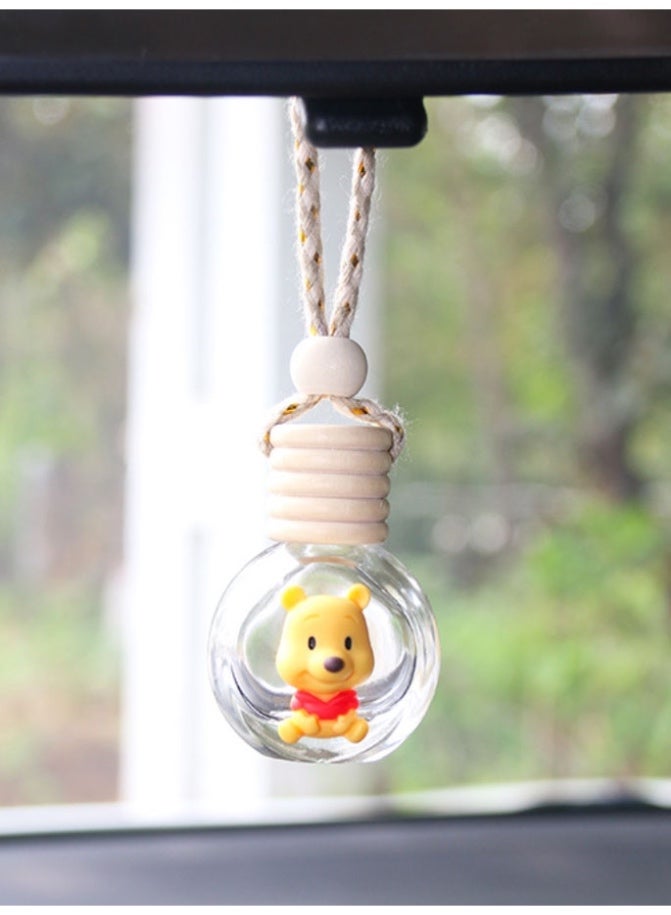 Unique and attractive refillable empty perfume bottle car mirror charm with Honey bear design - Image 1