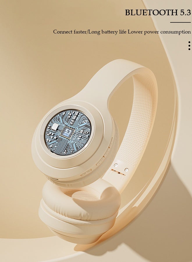 DUNISO Waterproof Wireless Headphones Active Noise Cancelling Bluetooth Headphones Over Ear with Adjustable Microphone Deep Bass Comfortable Protein Earpads Bluetooth 5.3 for Travel and Work - Image 5