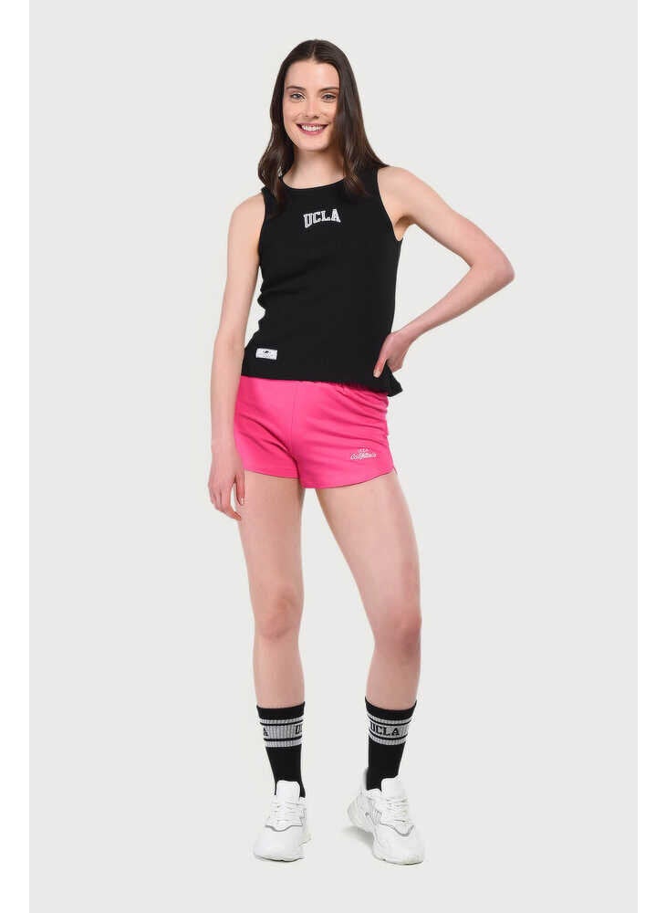 UCLA Courtney Pink Knitted Shorts Printed Women's Knitted Shorts  - Image 1