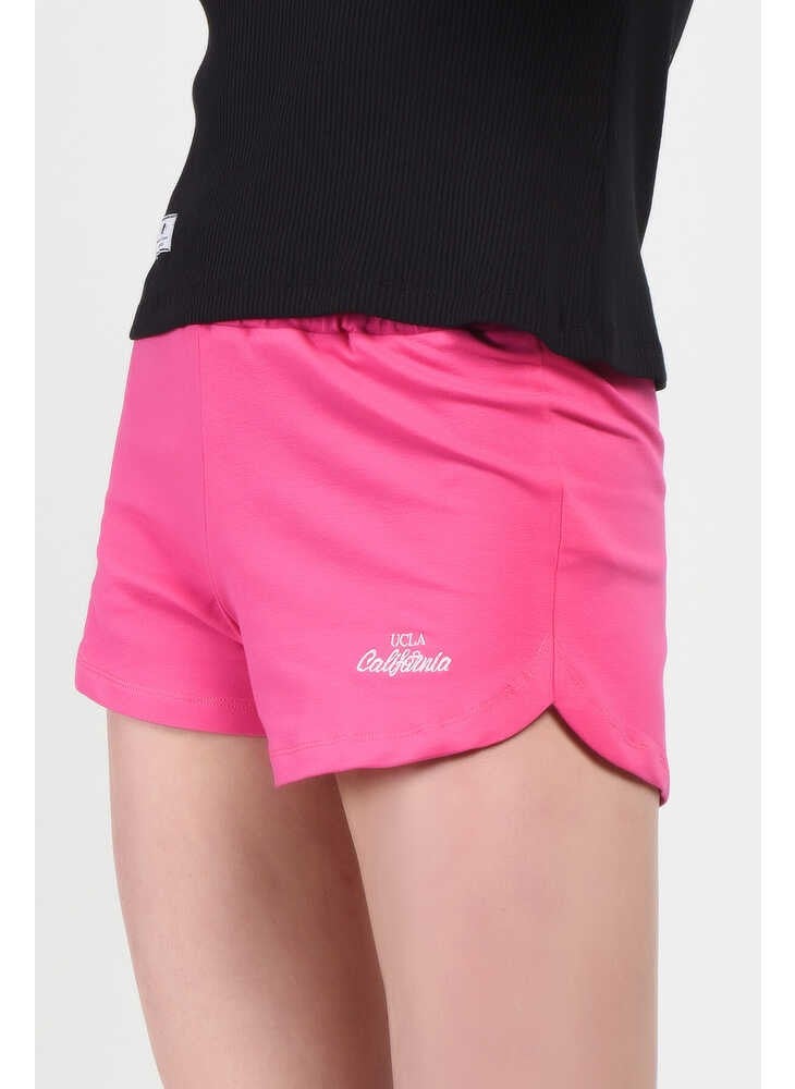 UCLA Courtney Pink Knitted Shorts Printed Women's Knitted Shorts  - Image 4