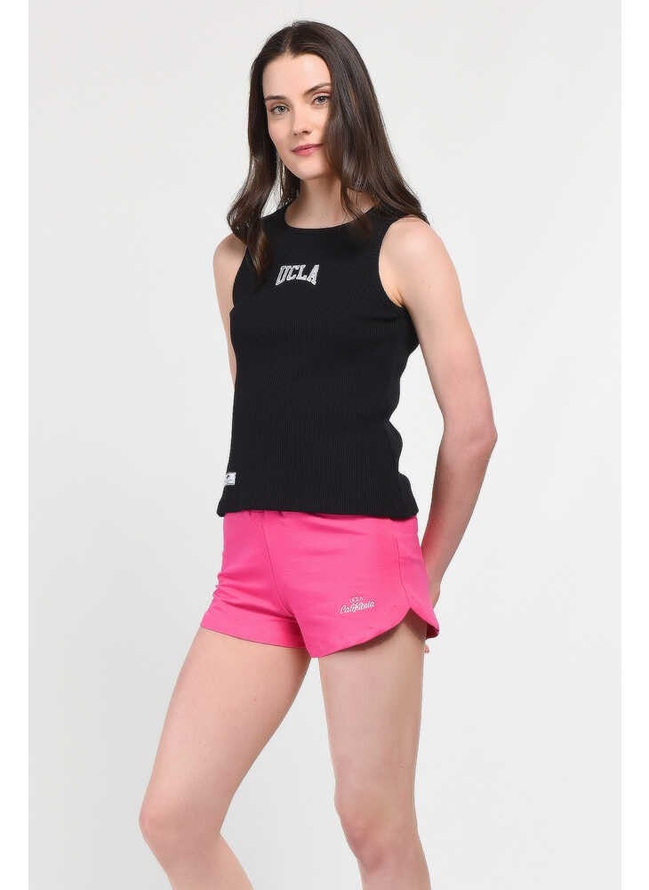 UCLA Courtney Pink Knitted Shorts Printed Women's Knitted Shorts  - Image 3
