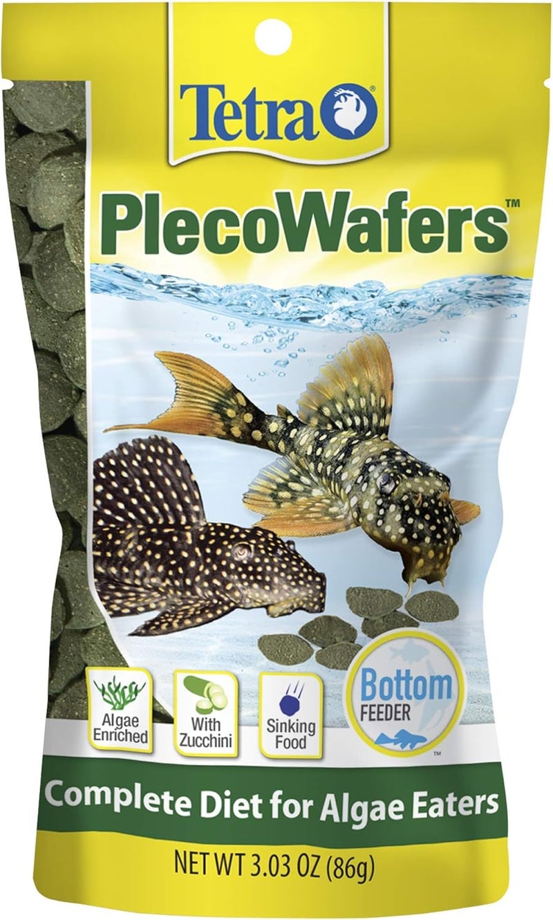 Tetra PlecoWafers 86 Grams, Nutritionally Balanced Fish Food For Algae Eaters , 3.03 Ounce (Pack of 1) - Image 1