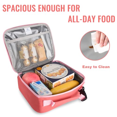 Genteen Lunch Box Lunch Bag for Kids Girls,Insulated Lunch Bag Women,Reusable Lunchbox for School,Work,Outdoor (Red) - Image 5