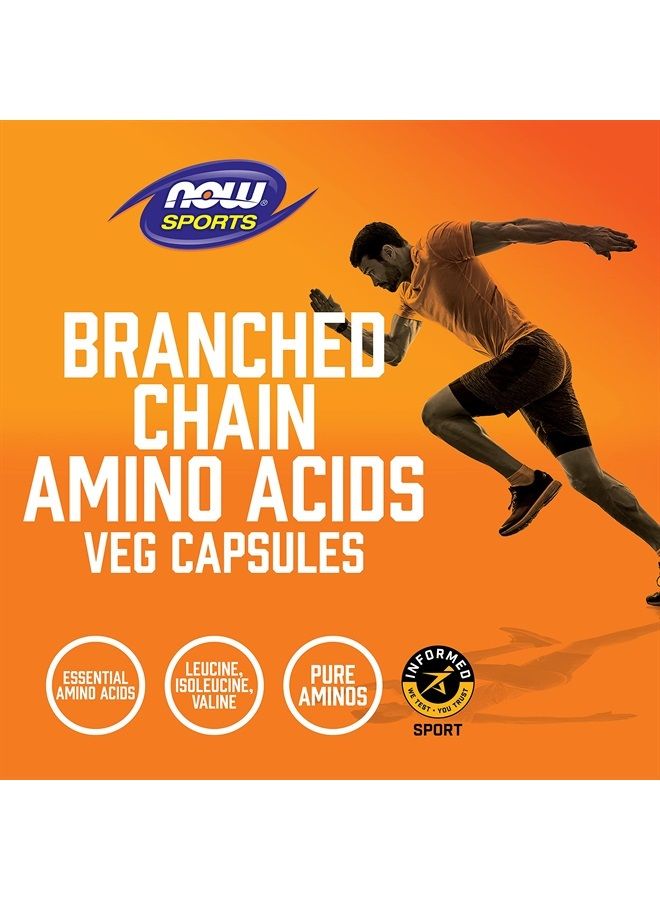 now Sports Nutrition, Branched Chain Amino Acids, With Leucine, Isoleucine and Valine, 240 Veg Capsules - Image 4