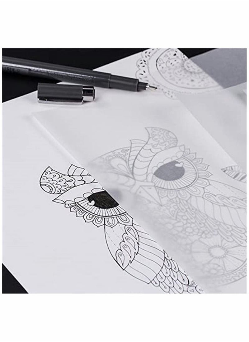 Y&D - 100 Sheets Tracing Paper, 8.5 x 11 inches Artists Paper White Trace Translucent Clear for Sketching Drawing Animation - Image 1