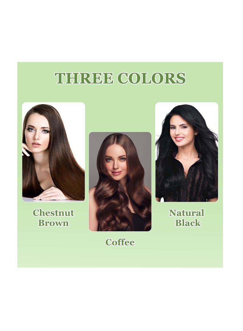 SYOSI Natural Plant Hair Dye, 20ml 10Packs/Box Botanical Bubble Plant Hair Dye, Hair Dye for Hair Coverage, Natural Plant Hair Dye Shampoo, Fruitcolor Hair Dyeing Cream, for Women Men (Chestnut Brown) - Image 3