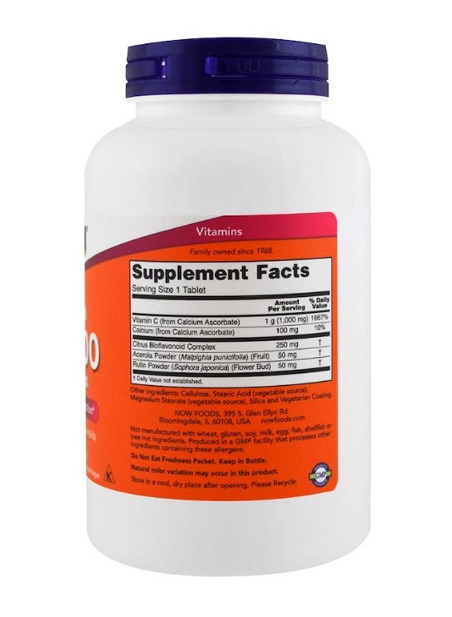 Now Foods Buffered C-1000 Complex Dietary Supplement - 180 Tablets - Image 2