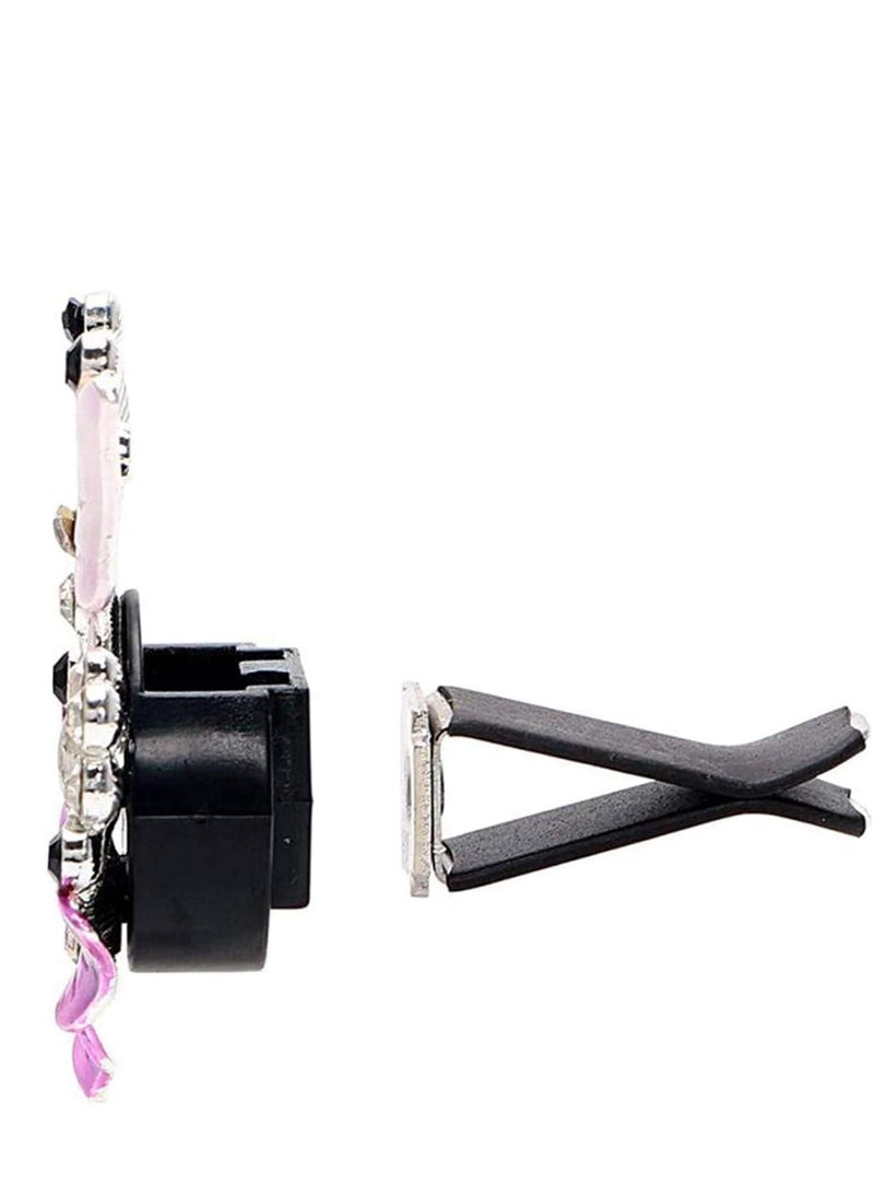 KASTWAVE Pink Butterfly Car Clips Lovely Dual Butterfly Car Air Outlet Freshener Clip Aroma Diffuser Decor Bling Interior Accessories Car Bling Decoration Gift for Women Girl - Image 4