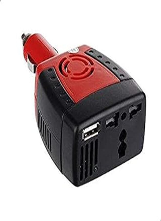 Generic Portable Car Power Inverter USB Charger (150W DC 12v to AC 220v) 